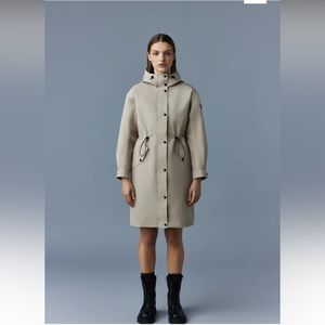 - Mackage BREER Rain Parka with Hood in Beige size XXS